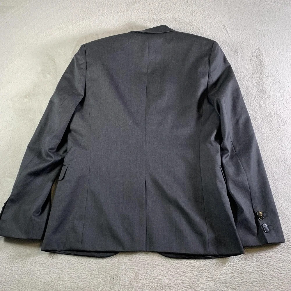 Hugo Boss Suit Jacket Mens 40R Gray Supergraphite Super 120s Wool Two‎ Button